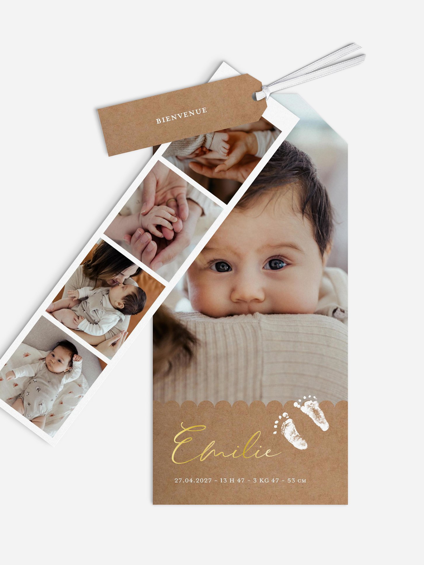 Faire-part naissance Empreintes de bébé