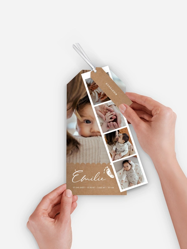 Faire-part naissance Empreintes de bébé