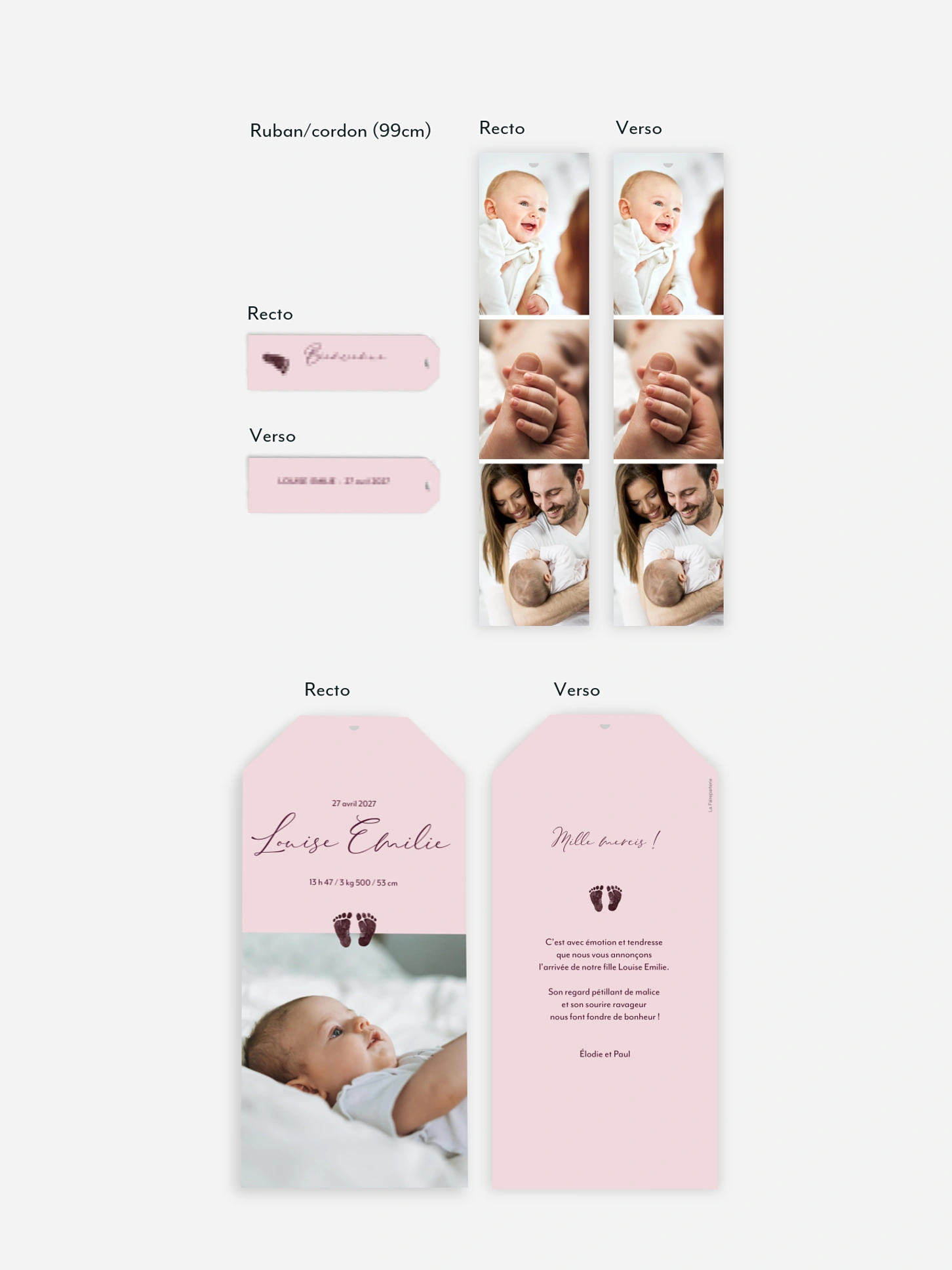 Faire-part naissance De si petits pieds