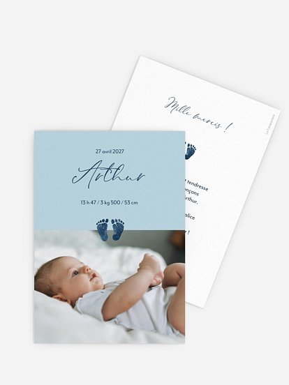Faire-part naissance De si petits pieds