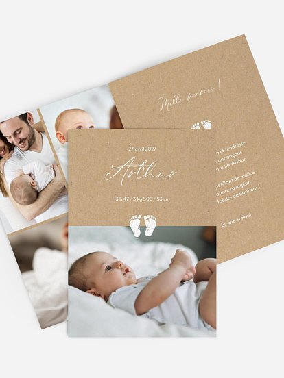 Faire-part naissance De si petits pieds