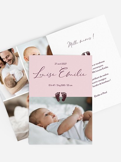 Faire-part naissance De si petits pieds