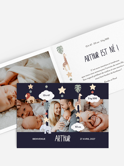 Faire-part naissance Mobile safari