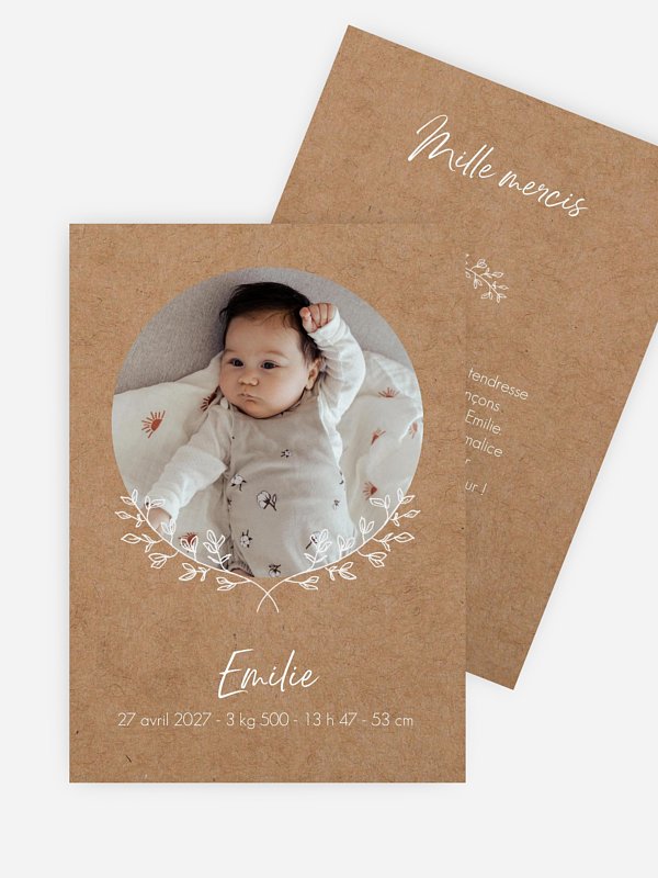 Faire-part naissance Amour inconditionnel