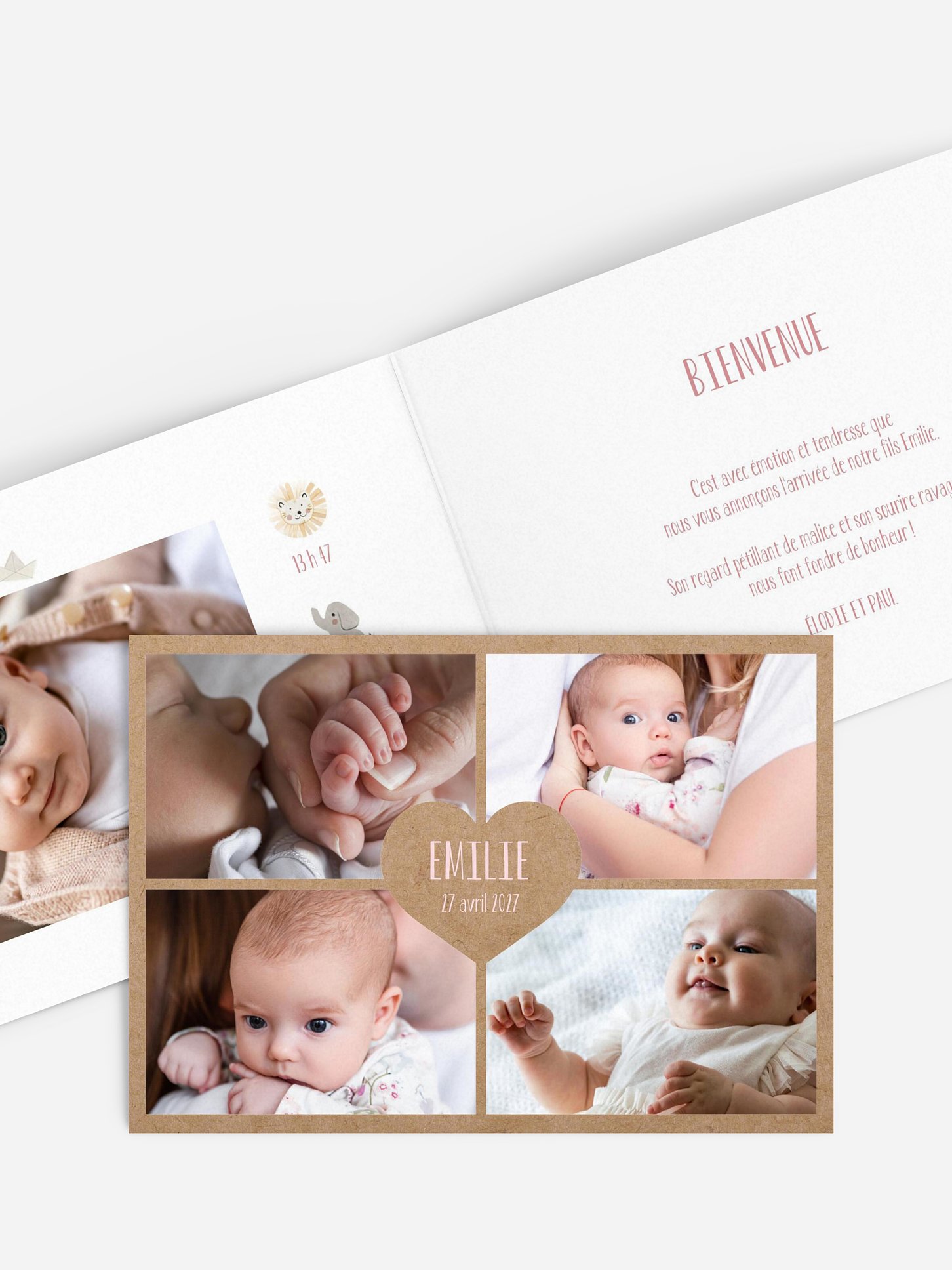 Faire-part naissance Coucou toi