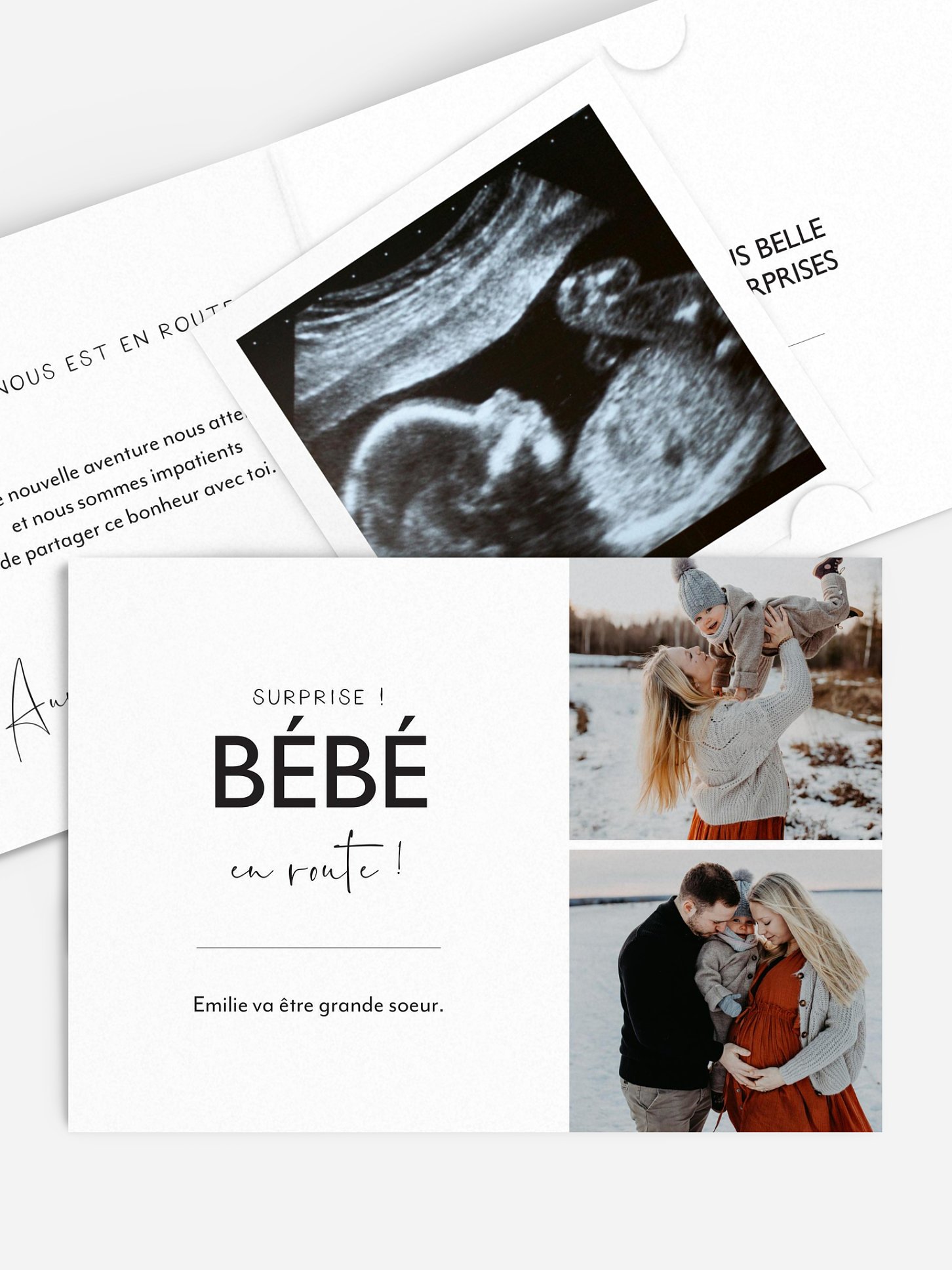 Carte annonce grossesse Heureuse aventure