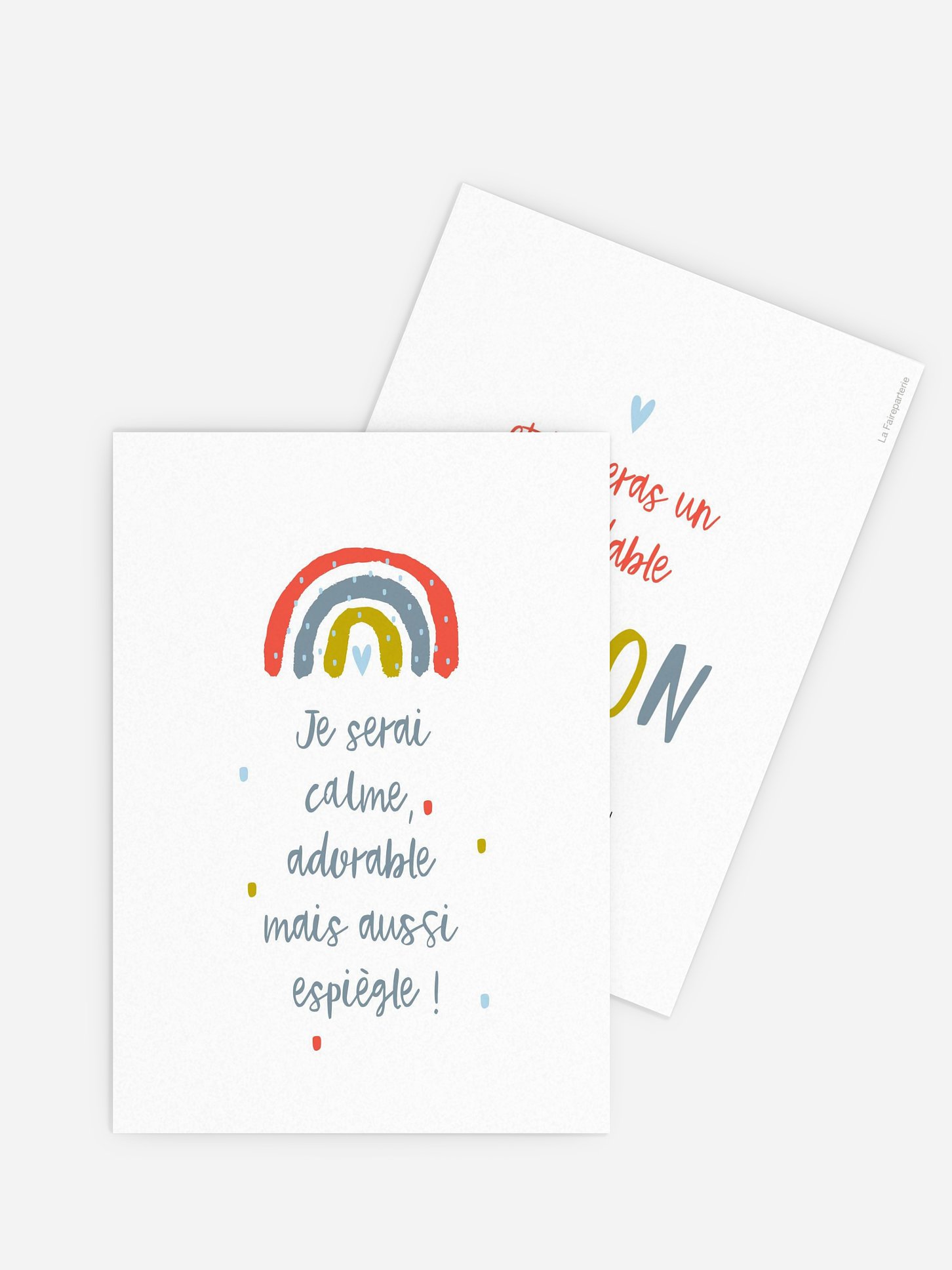 Carte annonce grossesse Over The Rainbow