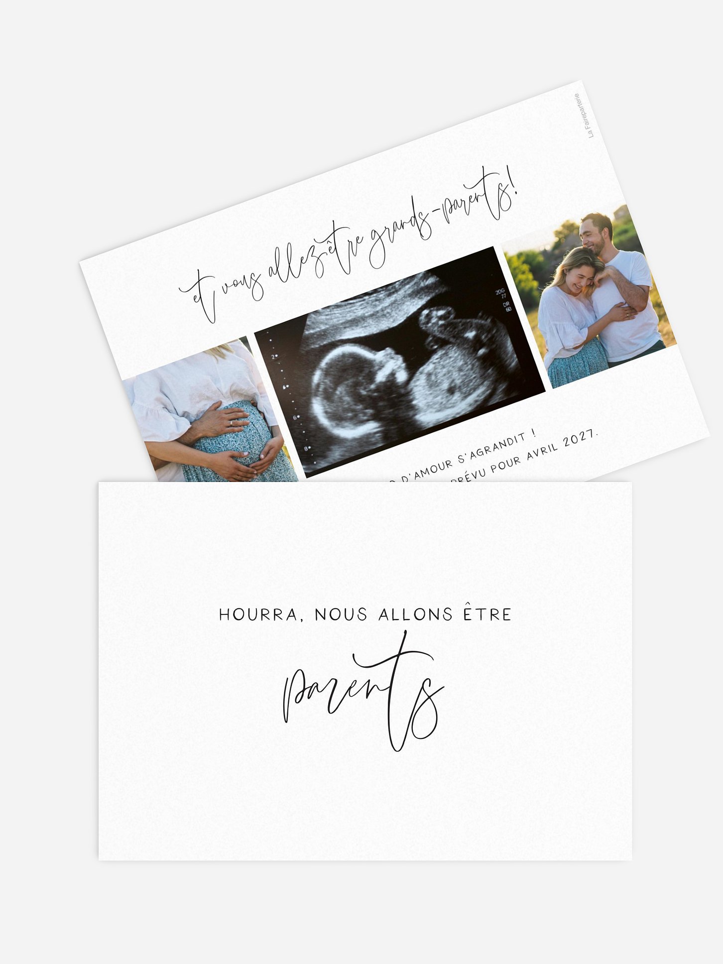 Carte annonce grossesse Futurs parents