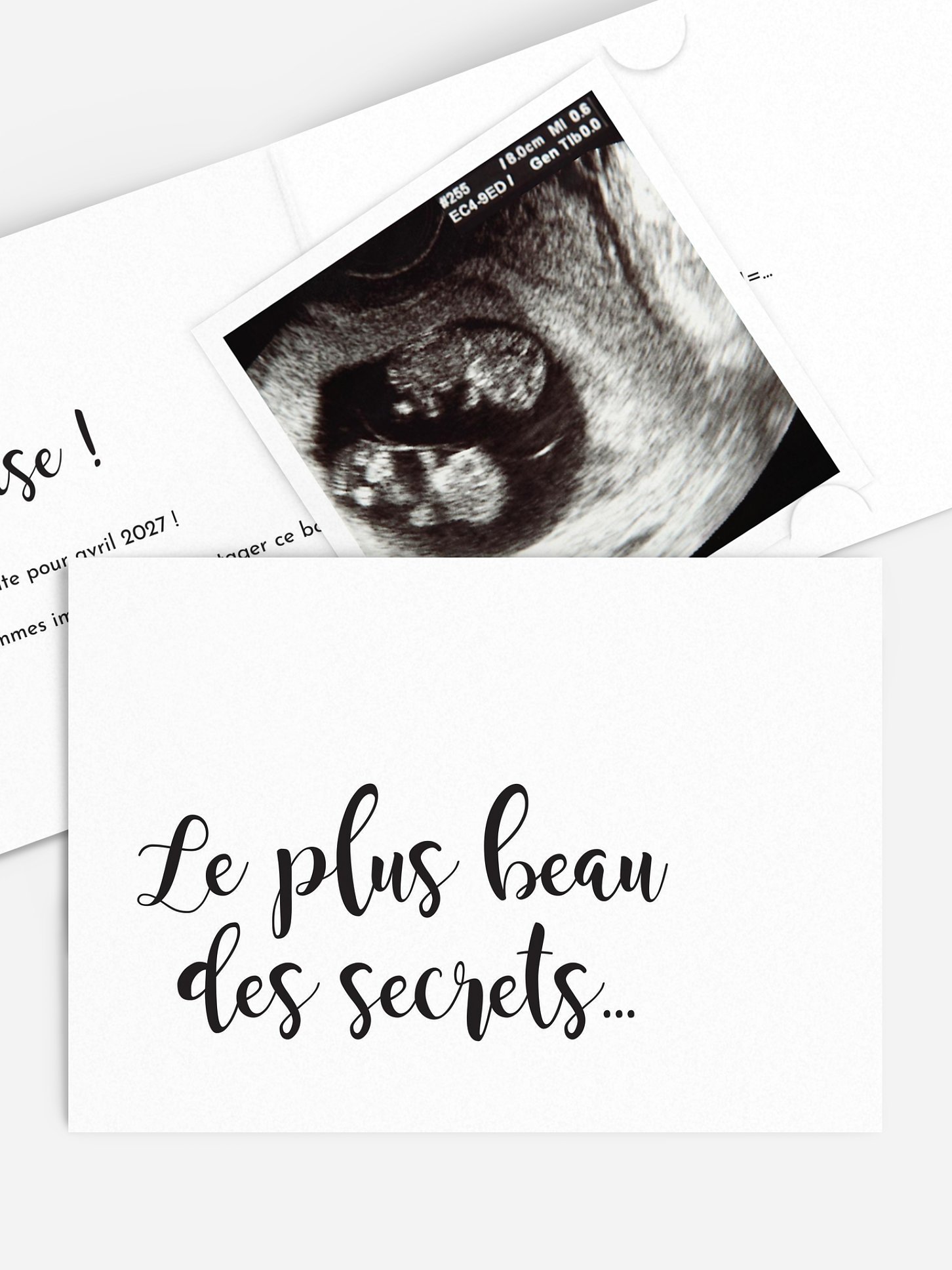 Carte annonce grossesse Devinette