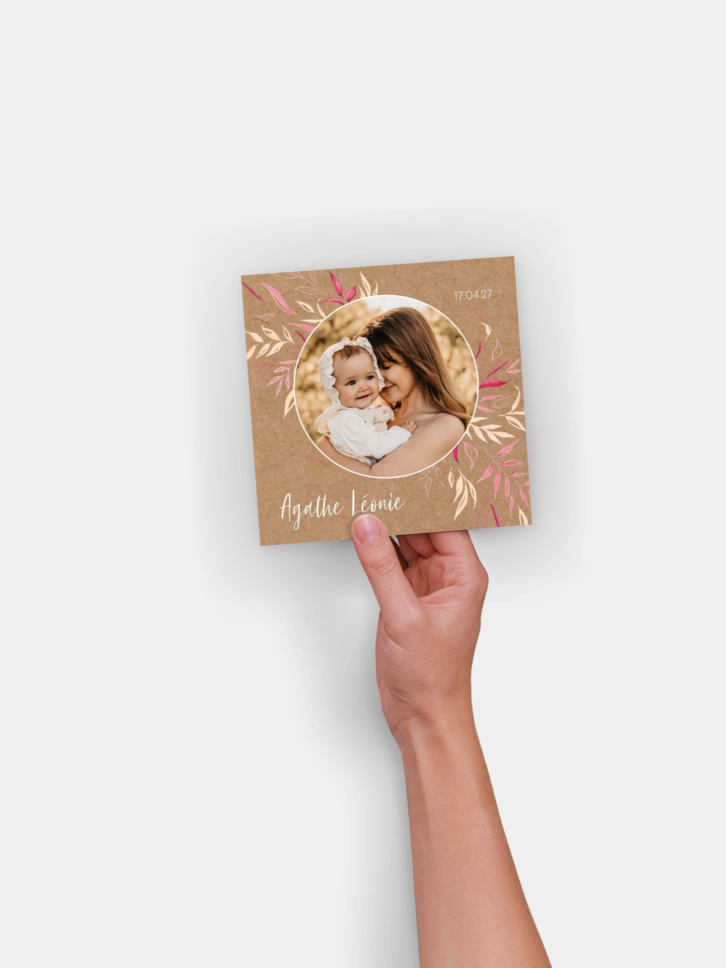 Faire-part naissance Envolée florale