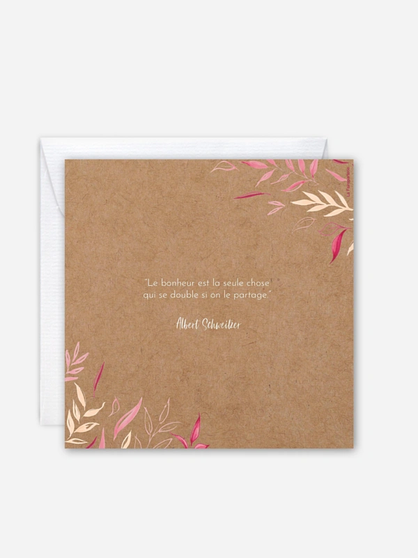 Faire-part naissance Envolée florale