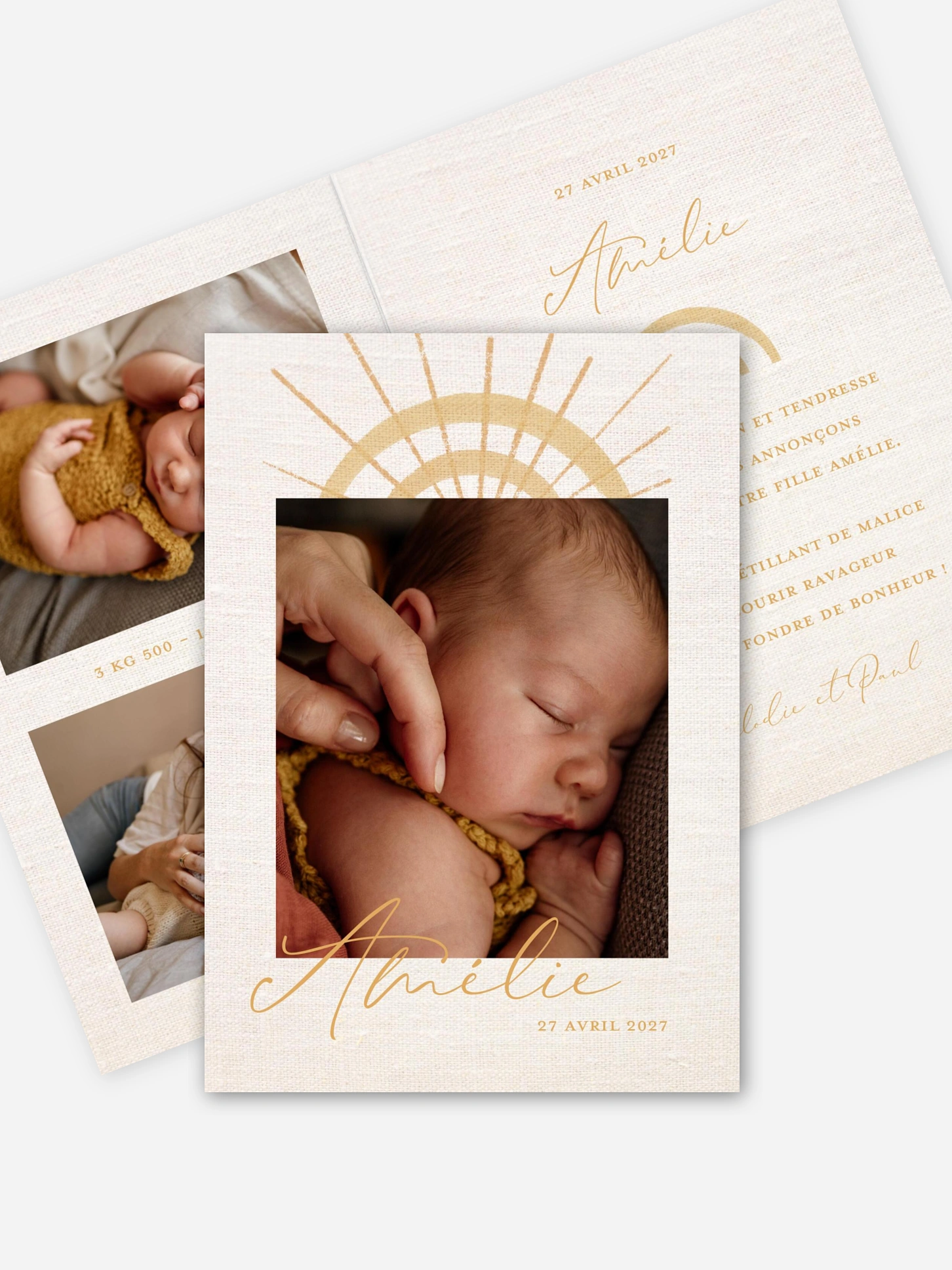 Faire-part naissance Au Soleil Levant