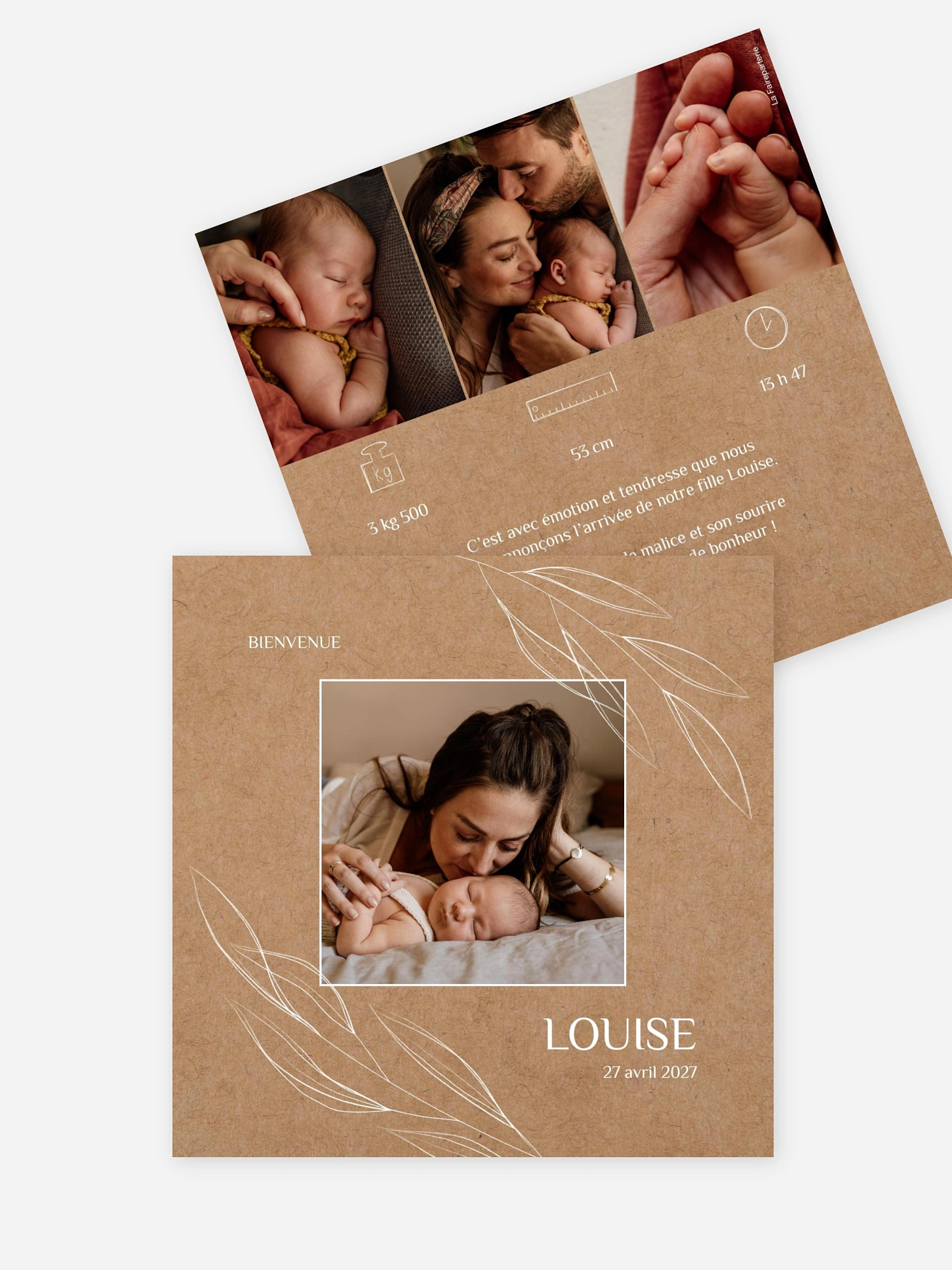 Faire-part naissance Poésie délicate