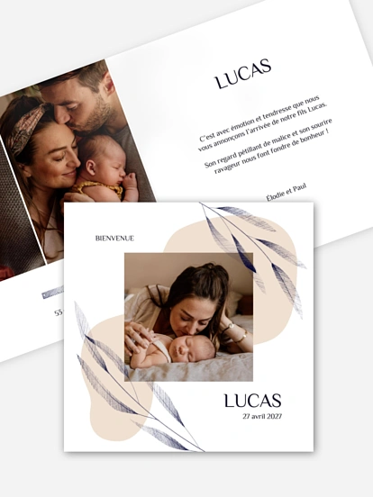 Faire-part naissance Poésie délicate