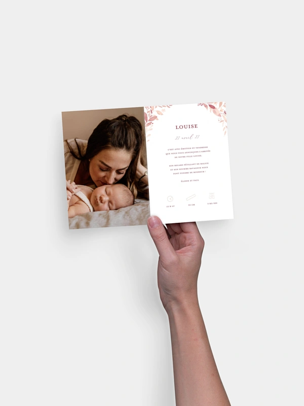 Faire-part naissance Enfant fleur