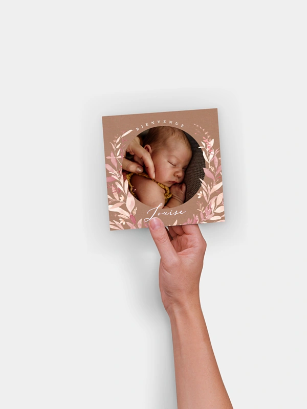 Faire-part naissance Enfant fleur