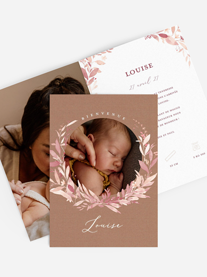 Faire-part naissance Enfant fleur