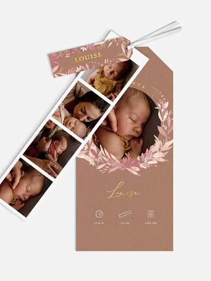 Faire-part naissance Enfant fleur