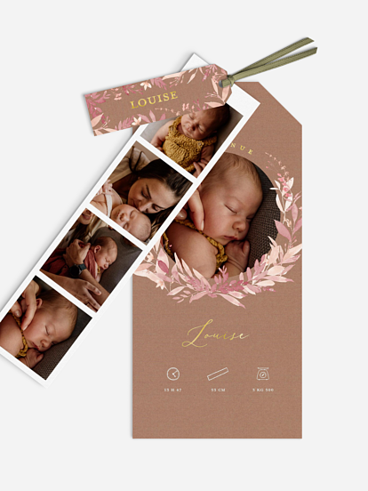 Faire-part naissance Enfant fleur