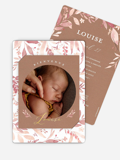 Faire-part naissance Enfant fleur