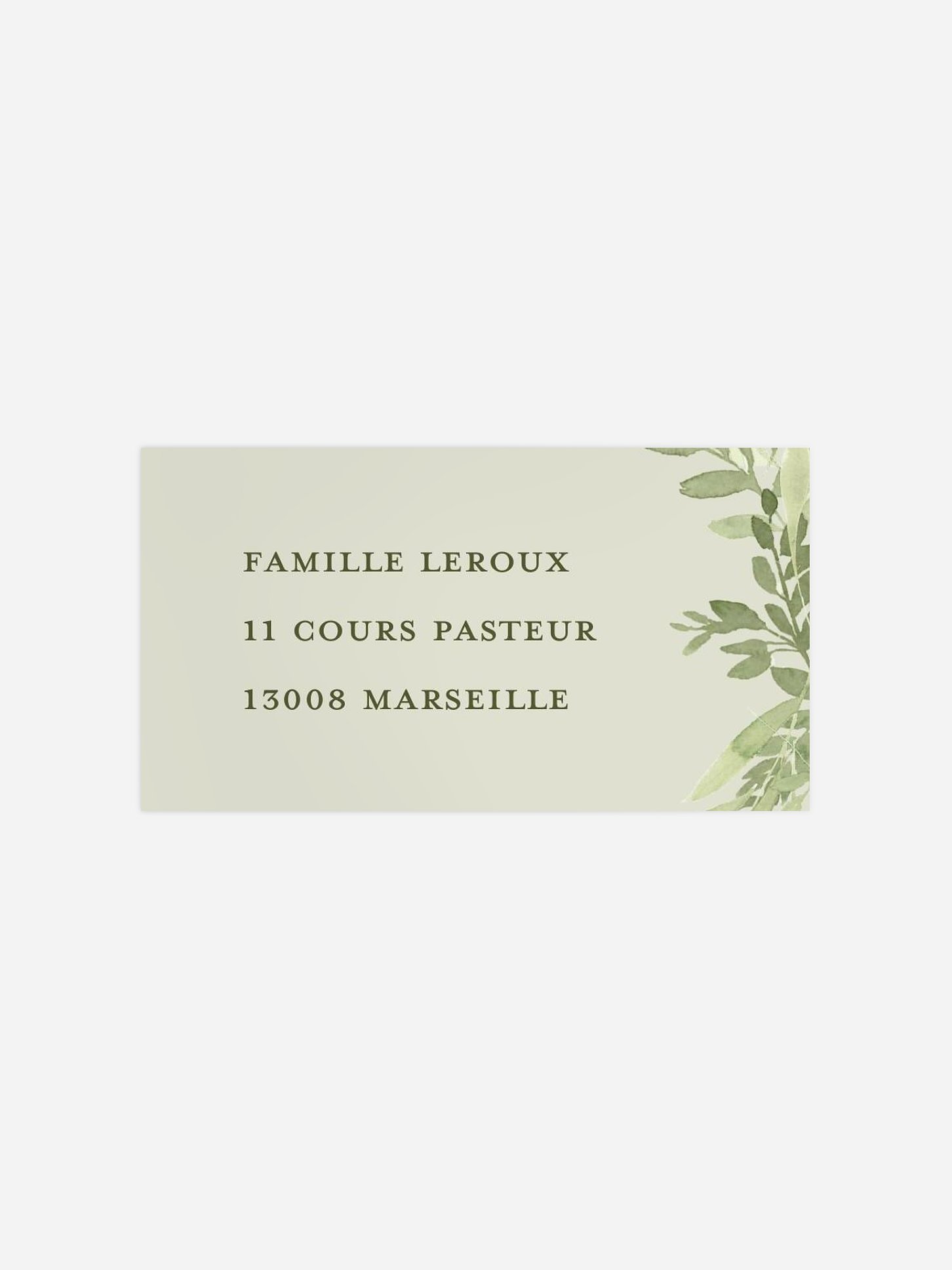 Étiquette destinataire naissance Enfant fleur