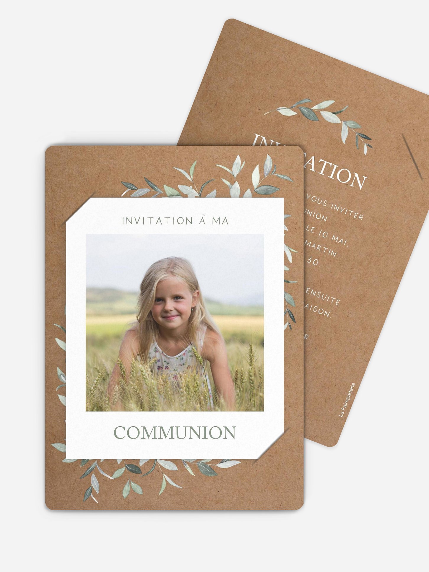 Invitation communion Ornament floral