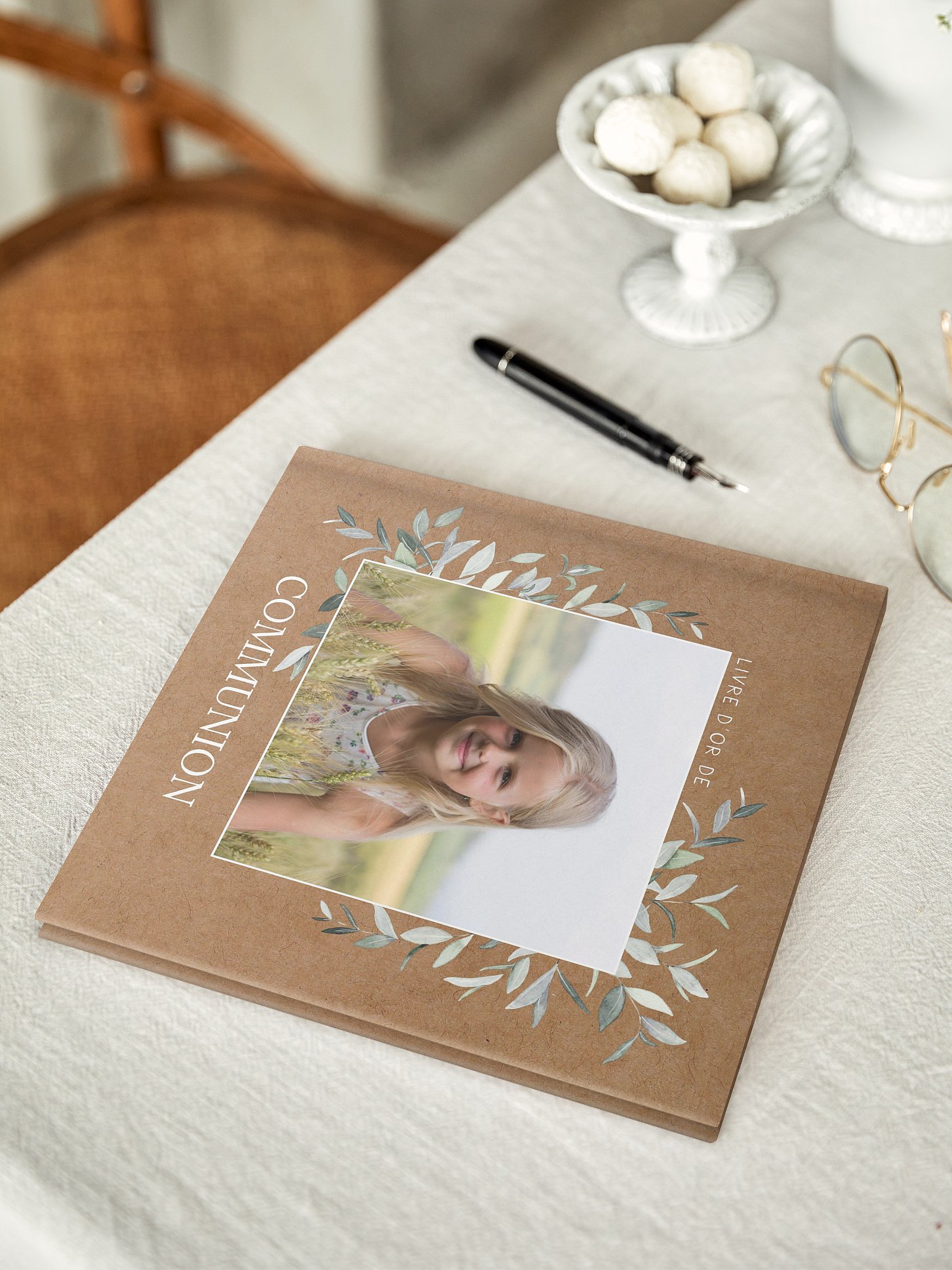 Livre d’or communion Ornament floral
