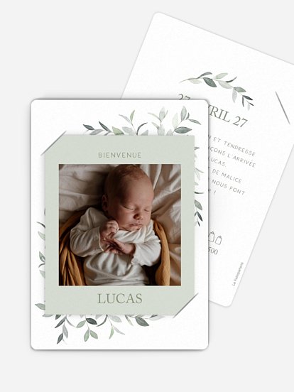 Faire-part naissance Ornament floral
