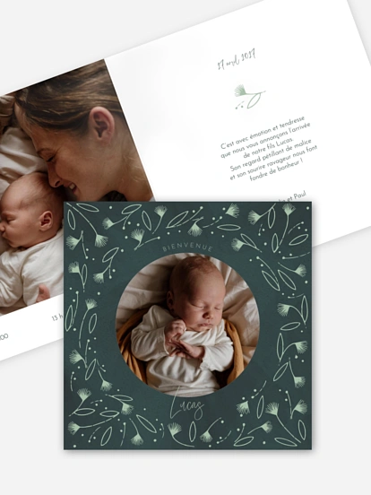 Faire-part naissance Cadre élégant