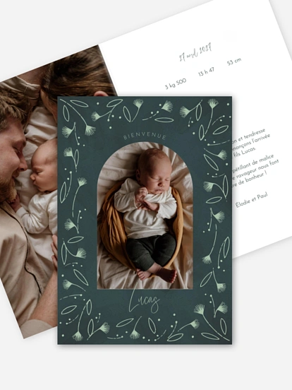 Faire-part naissance Cadre élégant