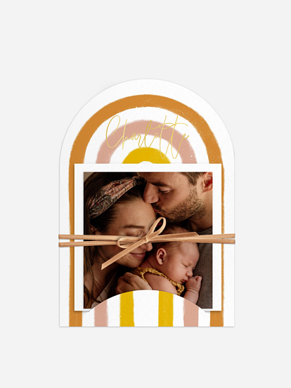 Faire-part naissance Grand arc-en-ciel