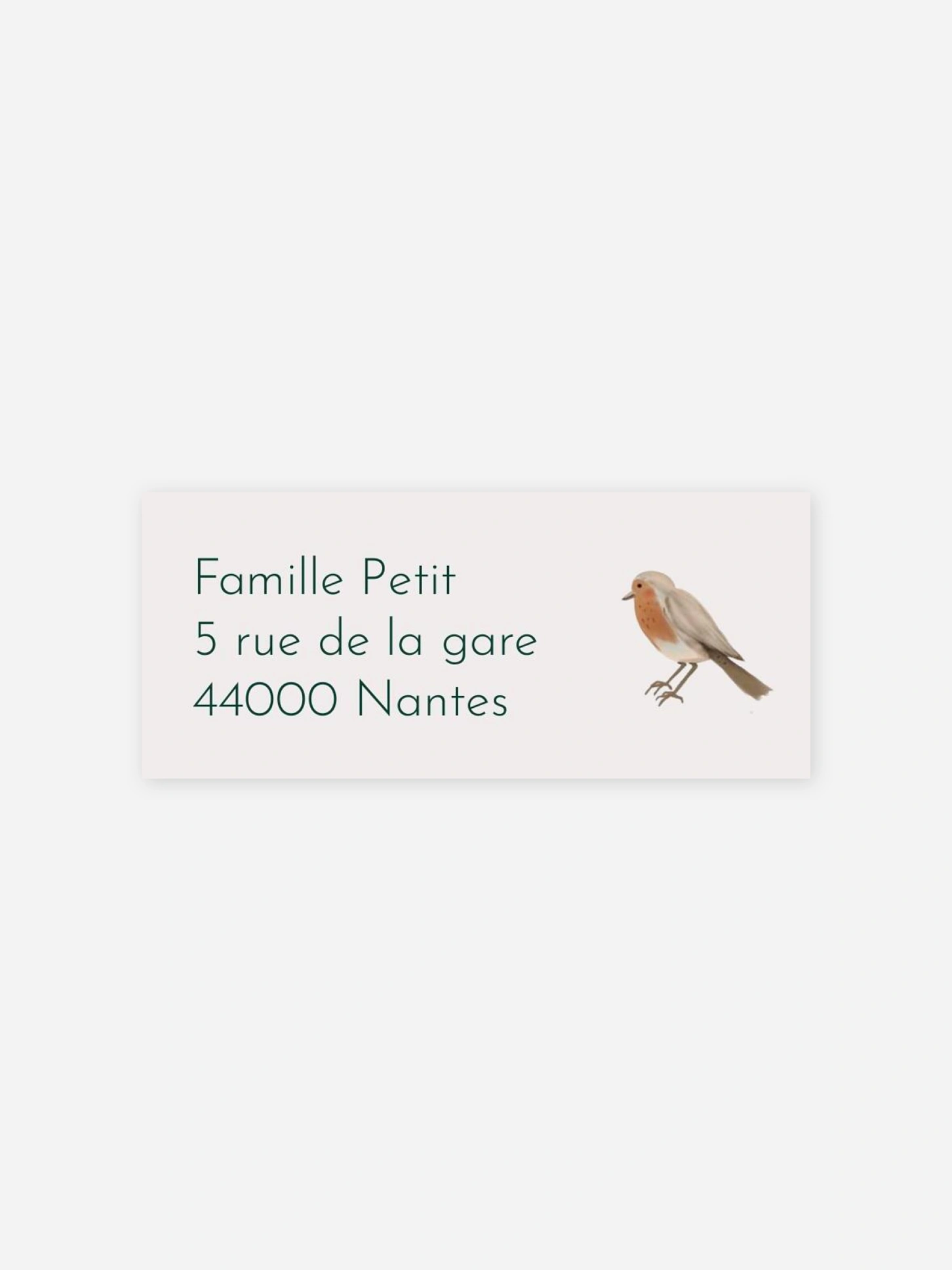 Étiquette expéditeur naissance Balade forestière