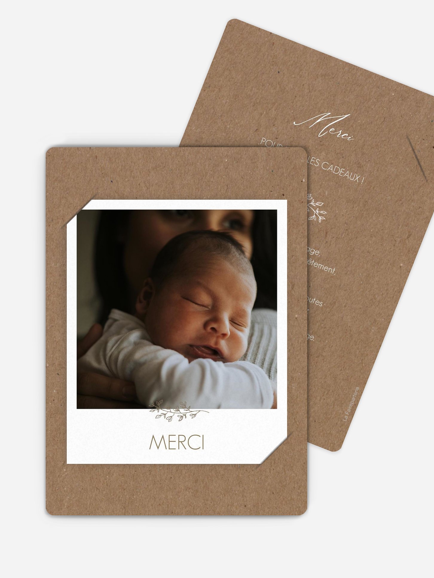 Carte remerciement naissance Lovely baby