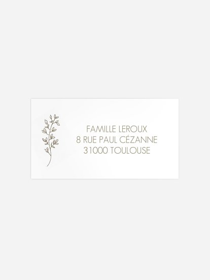 Étiquette destinataire naissance Lovely baby