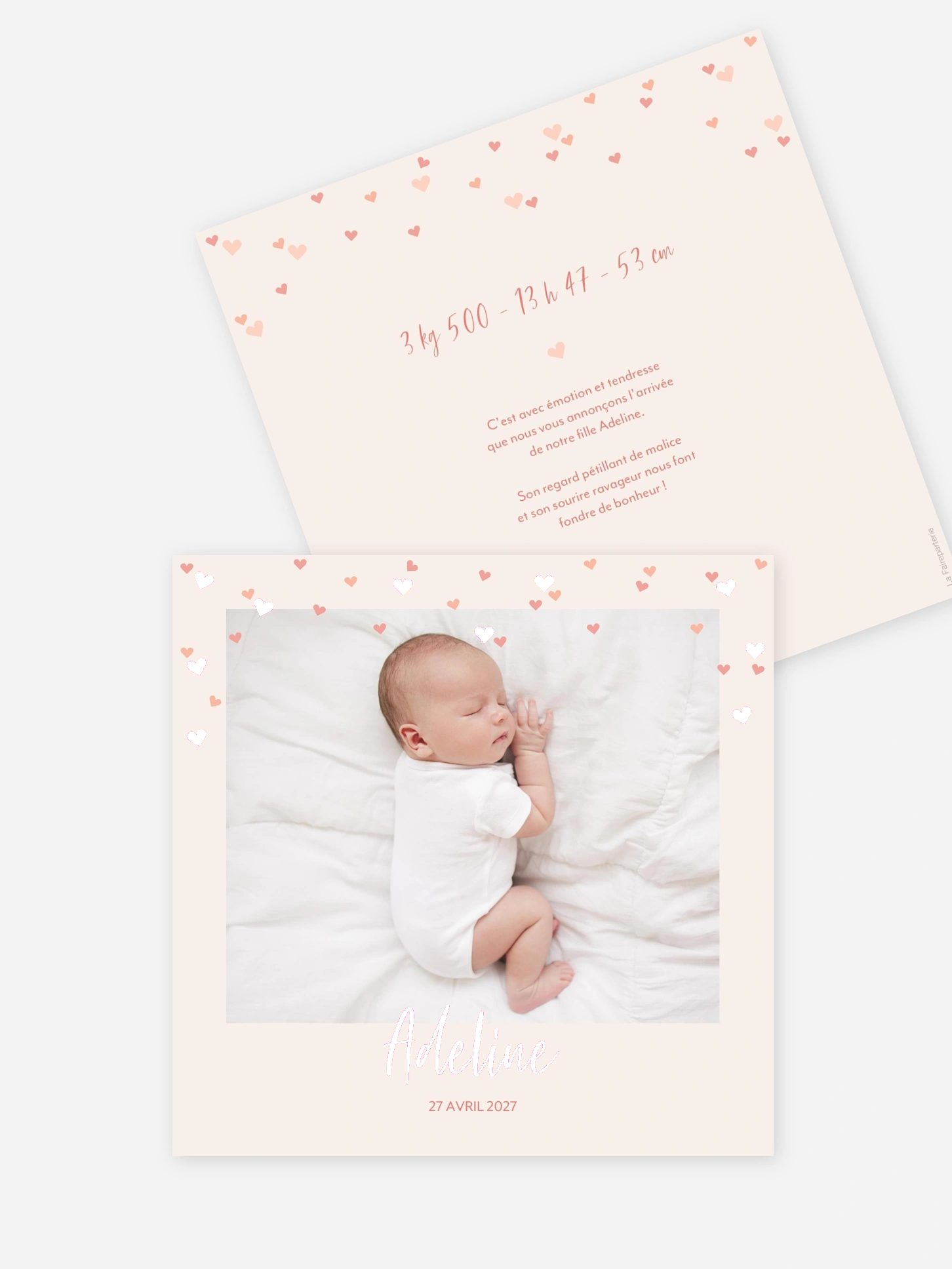Faire-part naissance Pluie de tendresse