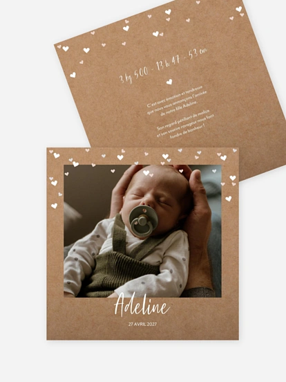 Faire-part naissance Pluie de tendresse