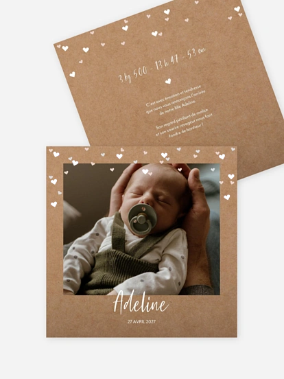 Faire-part naissance Pluie de tendresse