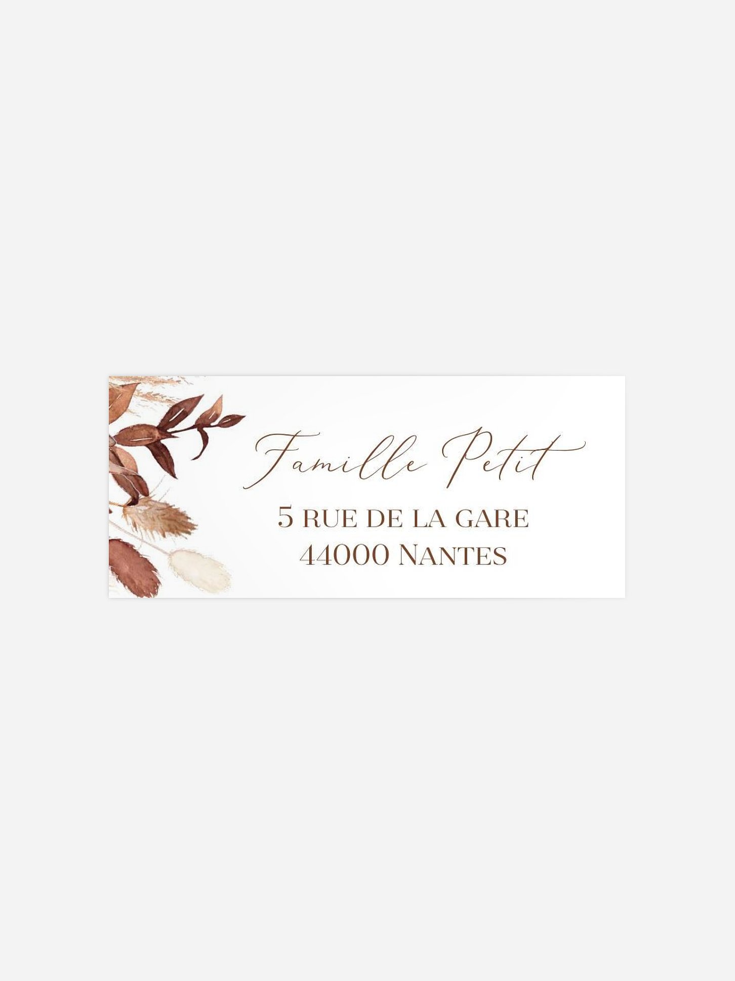 Étiquette expéditeur naissance Jolies fleurs séchées
