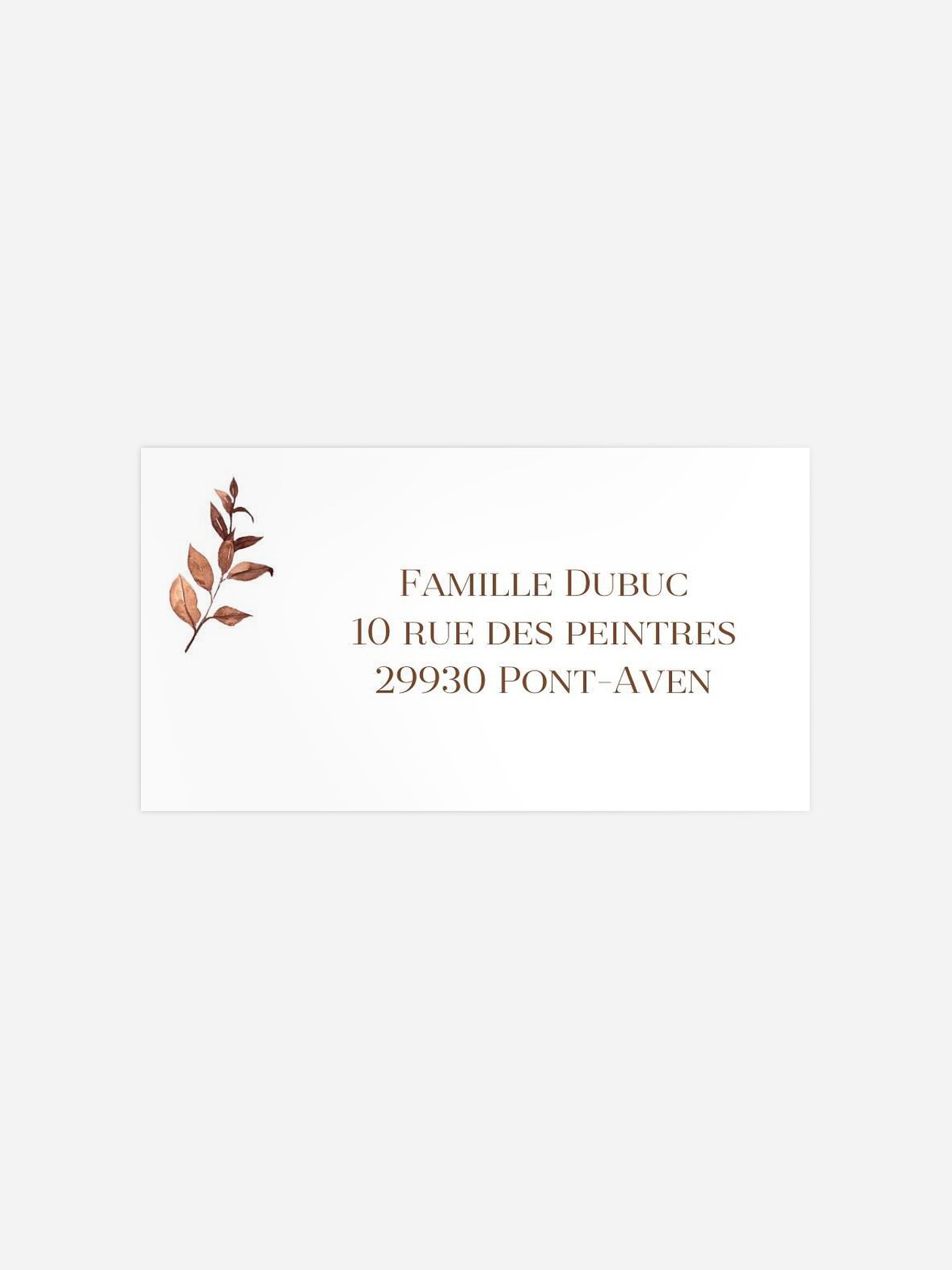 Étiquette destinataire naissance Jolies fleurs séchées