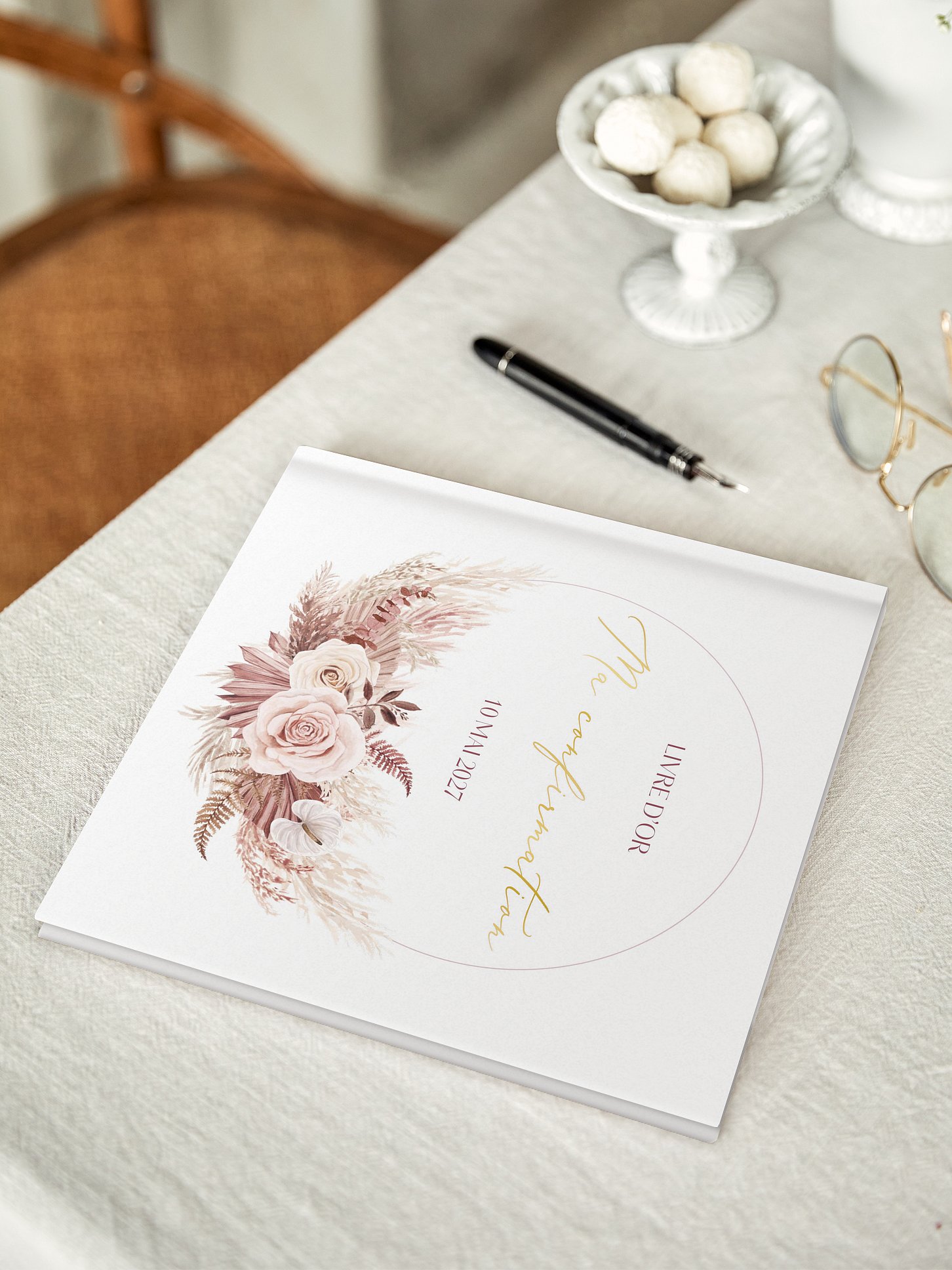 Livre d’or confirmation Couronne florale