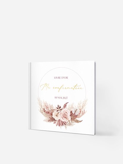 Livre d’or confirmation Couronne florale