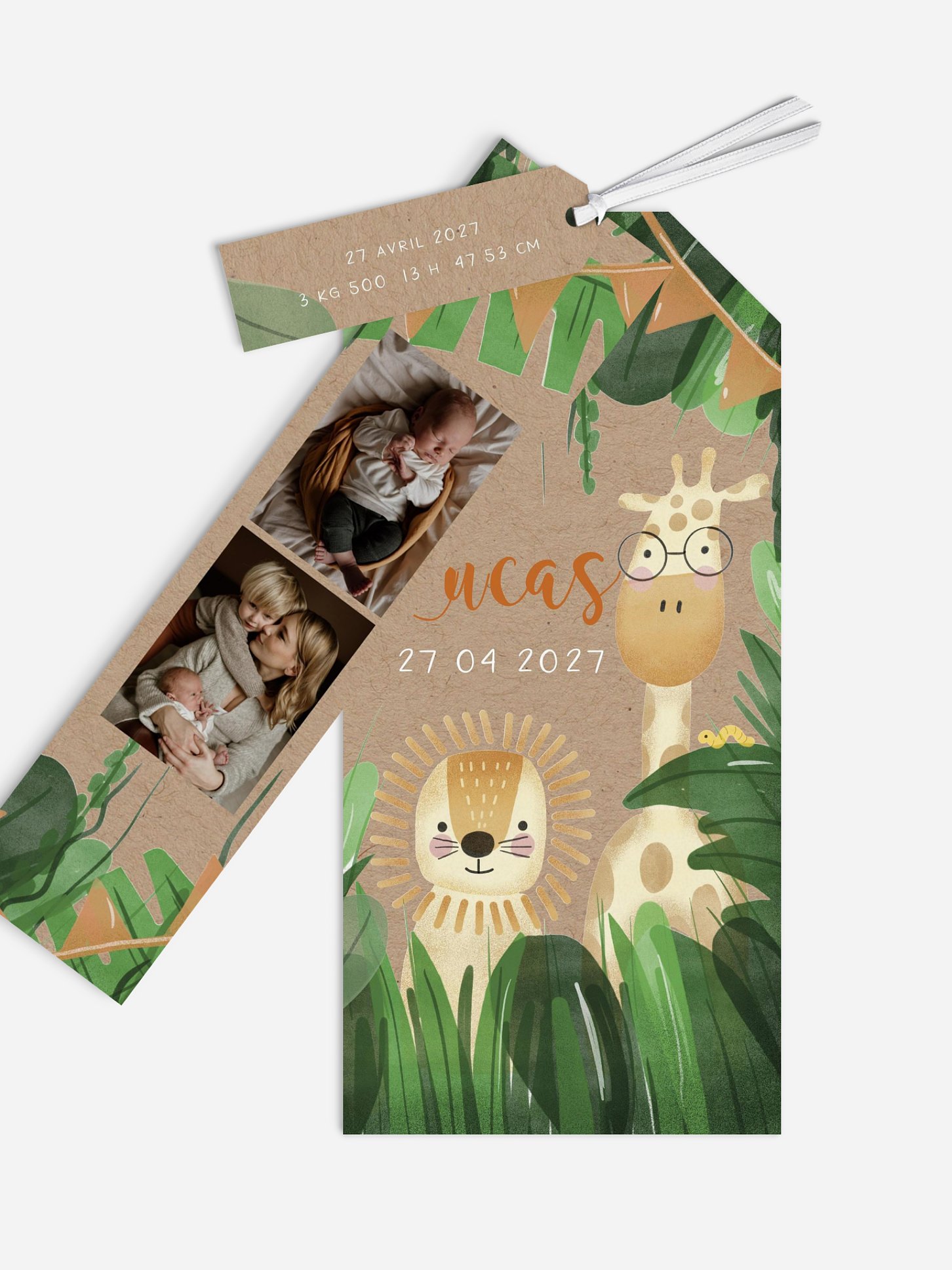 Faire-part naissance Jungle en folie