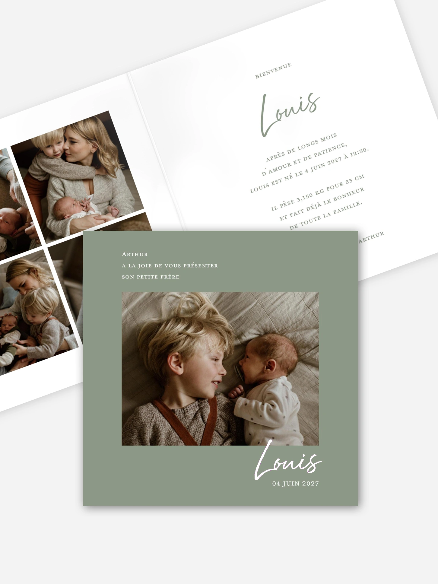 Faire-part naissance Mon petit frère