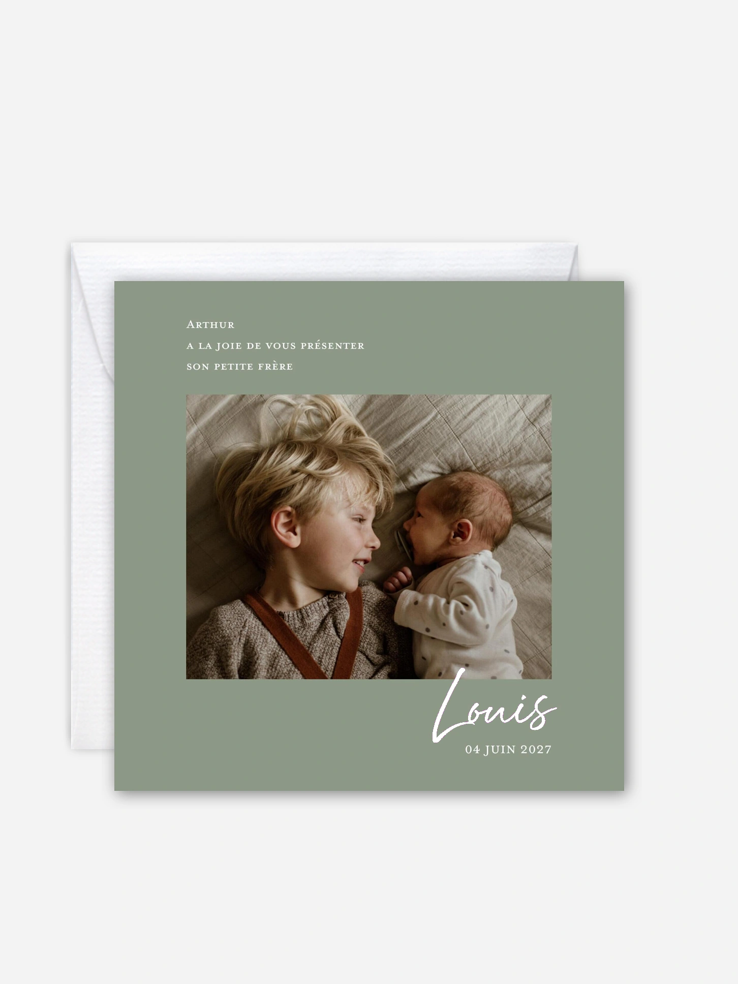 Faire-part naissance Mon petit frère