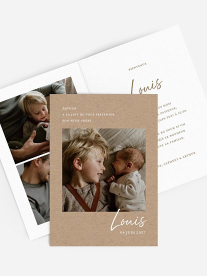 Faire-part naissance Mon petit frère
