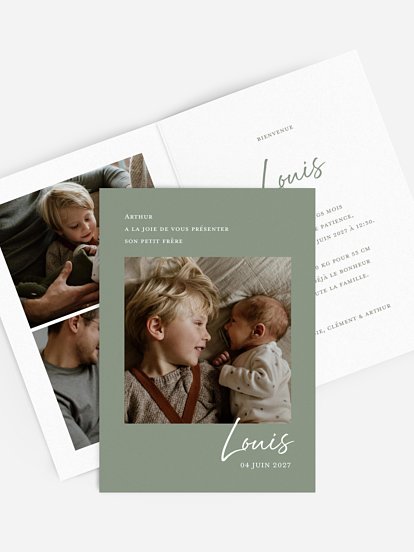 Faire-part naissance Mon petit frère