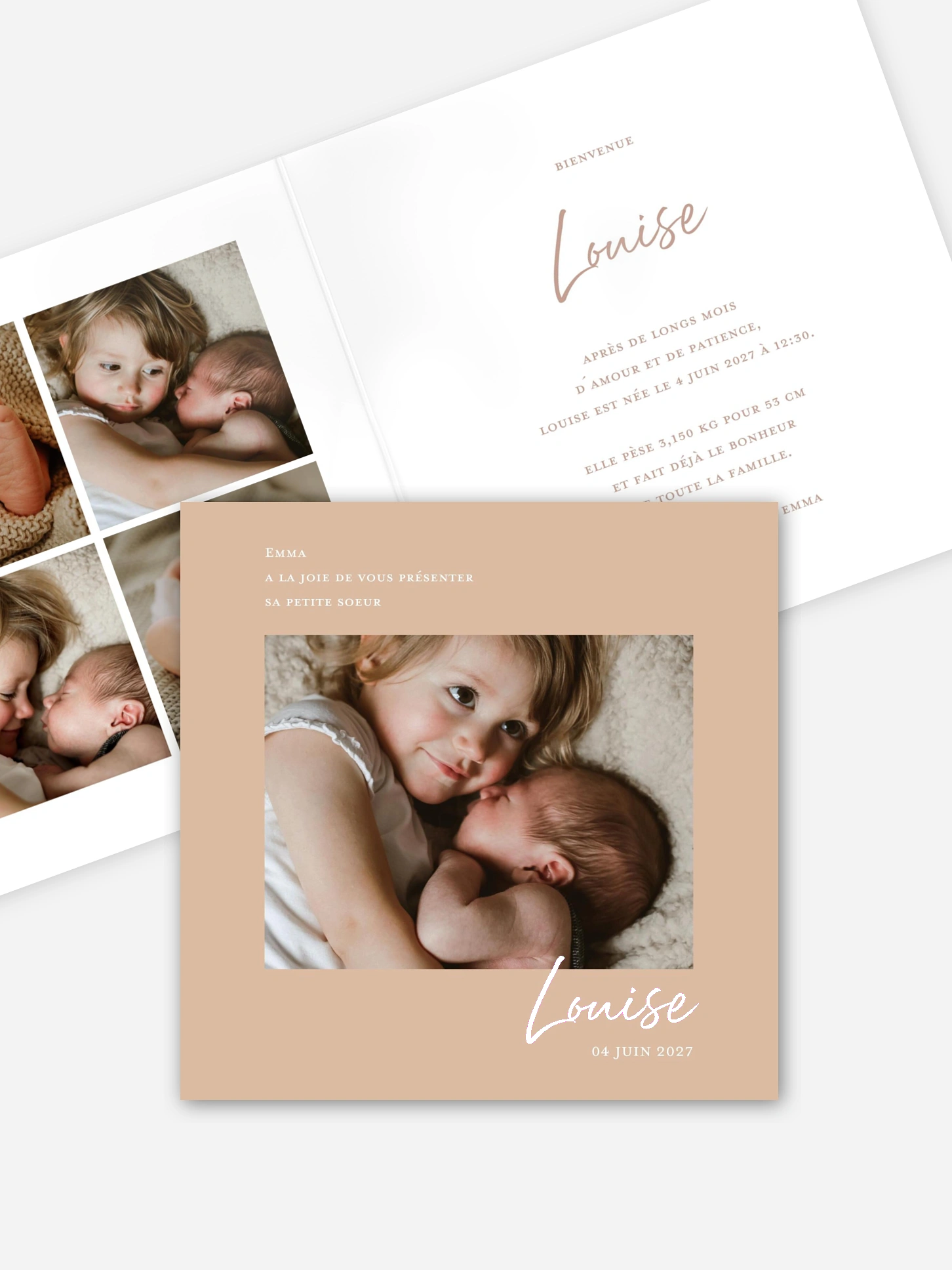 Faire-part naissance Ma petite soeur