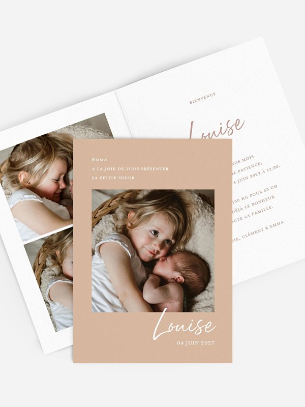 Faire-part naissance Ma petite soeur
