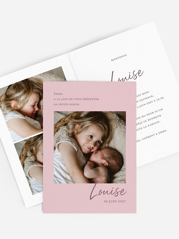Faire-part naissance Ma petite soeur