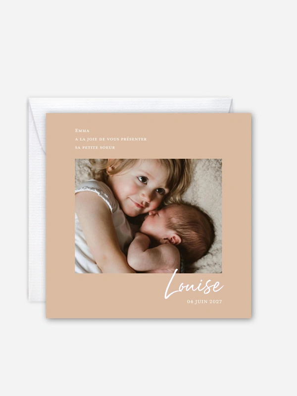 Faire-part naissance Ma petite soeur